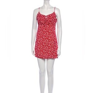 Reformation Abbott Mini Dress in Red Floral